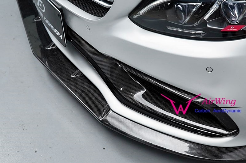 Mercedes-Benz W205 C63 - FD style carbon Front Lip Spoiler 05
